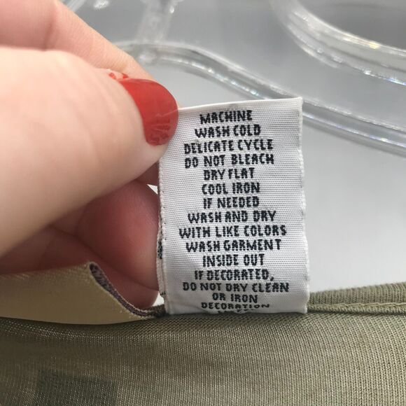 Vintage Red Tab Levis Raglan Top Womens Large Green Abstract Knit Scoop Neck Y2K - Picture 5 of 10